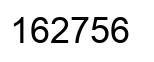 Number 162756 black image