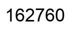 Number 162760 black image