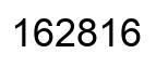 Number 162816 black image