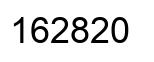 Number 162820 black image
