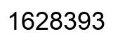 Number 1628393 black image