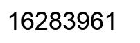 Number 16283961 black image