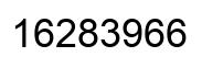 Number 16283966 black image