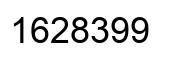 Number 1628399 black image