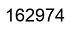 Number 162974 black image