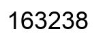 Number 163238 black image