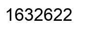 Number 1632622 black image