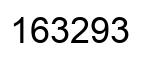 Number 163293 black image