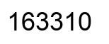 Number 163310 black image