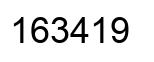 Number 163419 black image