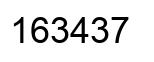 Number 163437 black image