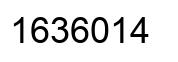 Number 1636014 black image
