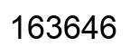 Number 163646 black image