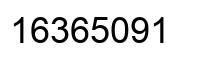 Number 16365091 black image