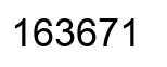 Number 163671 black image