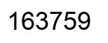 Number 163759 black image