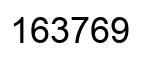 Number 163769 black image