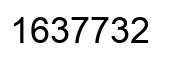 Number 1637732 black image
