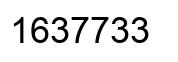 Number 1637733 black image