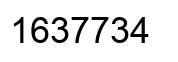 Number 1637734 black image