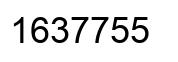 Number 1637755 black image