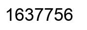 Number 1637756 black image