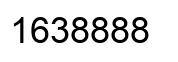 Number 1638888 black image