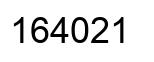 Número 164021 imagen negro