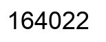 Número 164022 imagen negro