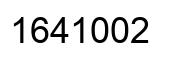 Number 1641002 black image