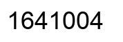 Number 1641004 black image