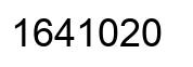 Number 1641020 black image