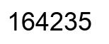 Number 164235 black image