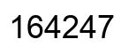 Number 164247 black image
