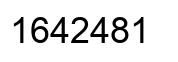 Number 1642481 black image