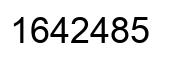 Number 1642485 black image
