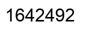 Number 1642492 black image