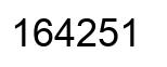 Number 164251 black image