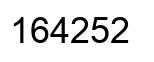 Number 164252 black image