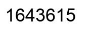 Number 1643615 black image