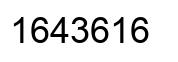 Number 1643616 black image