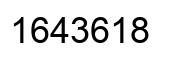 Number 1643618 black image