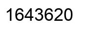 Number 1643620 black image