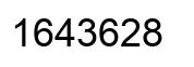 Number 1643628 black image