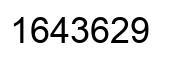 Number 1643629 black image