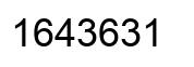 Number 1643631 black image