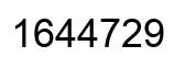 Number 1644729 black image