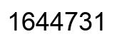 Number 1644731 black image