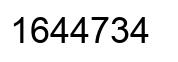 Number 1644734 black image