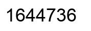 Number 1644736 black image